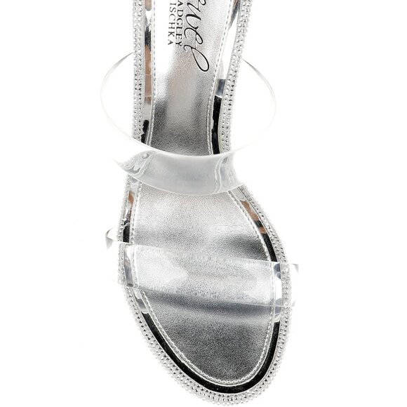 BADGLEY MISCHKA JEWEL Lucero Block Heel Slide Sandals in Clear Size 8 New in Box - Picture 5 of 9